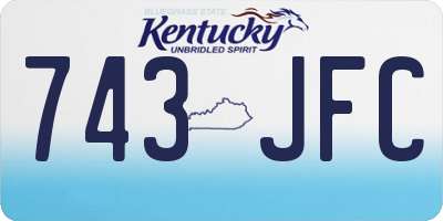 KY license plate 743JFC
