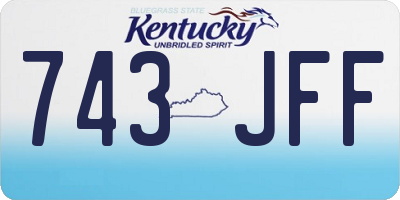 KY license plate 743JFF