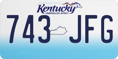 KY license plate 743JFG