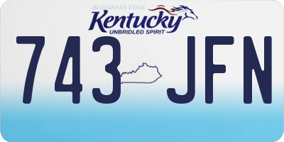 KY license plate 743JFN