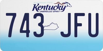 KY license plate 743JFU