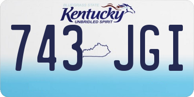 KY license plate 743JGI