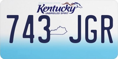 KY license plate 743JGR