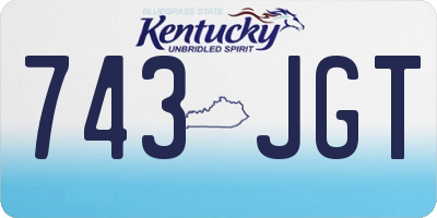KY license plate 743JGT