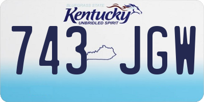 KY license plate 743JGW