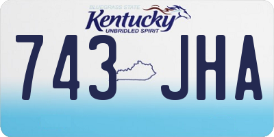 KY license plate 743JHA