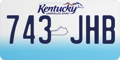 KY license plate 743JHB