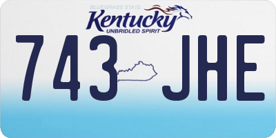 KY license plate 743JHE