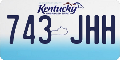 KY license plate 743JHH