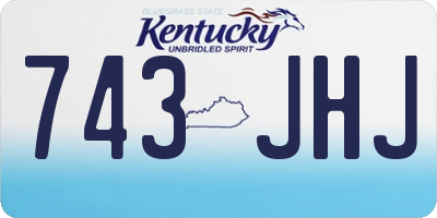 KY license plate 743JHJ