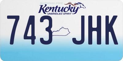KY license plate 743JHK
