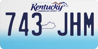 KY license plate 743JHM