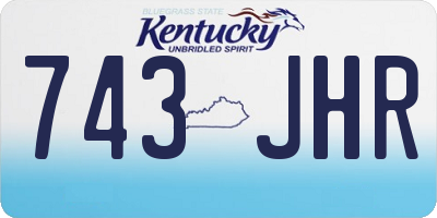 KY license plate 743JHR