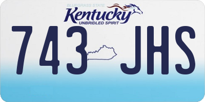 KY license plate 743JHS