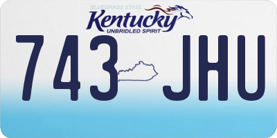 KY license plate 743JHU