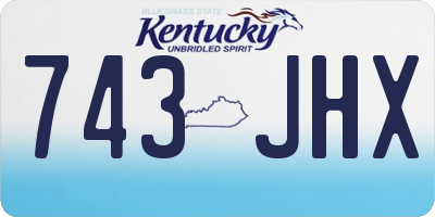 KY license plate 743JHX