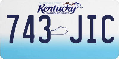 KY license plate 743JIC