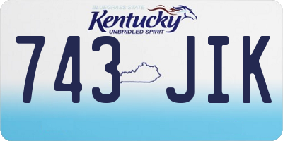 KY license plate 743JIK