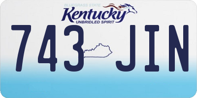 KY license plate 743JIN
