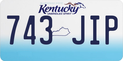 KY license plate 743JIP
