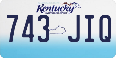 KY license plate 743JIQ