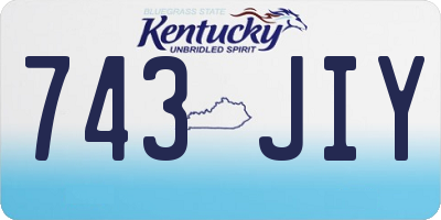 KY license plate 743JIY
