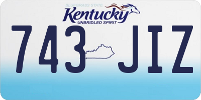 KY license plate 743JIZ