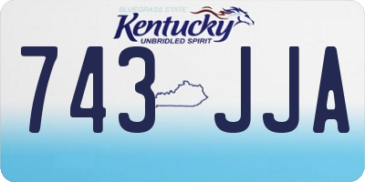 KY license plate 743JJA