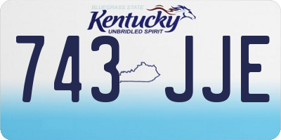 KY license plate 743JJE