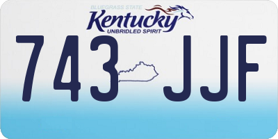 KY license plate 743JJF