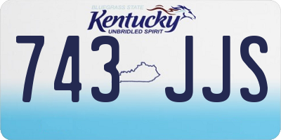 KY license plate 743JJS