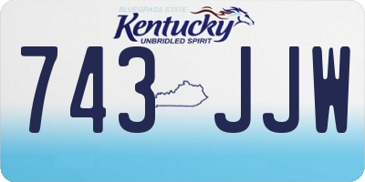 KY license plate 743JJW