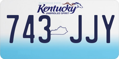 KY license plate 743JJY