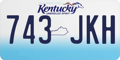 KY license plate 743JKH
