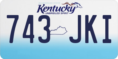 KY license plate 743JKI