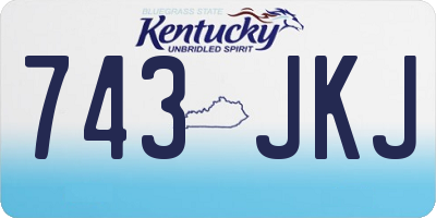 KY license plate 743JKJ
