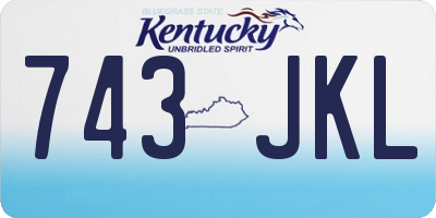 KY license plate 743JKL