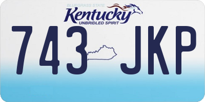 KY license plate 743JKP