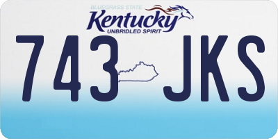 KY license plate 743JKS