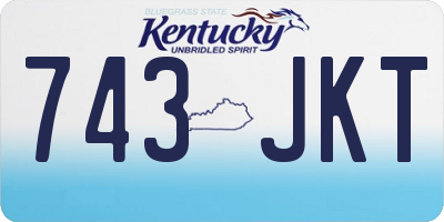 KY license plate 743JKT