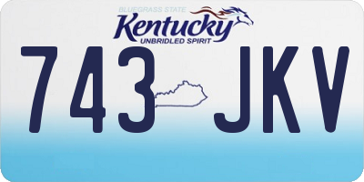 KY license plate 743JKV