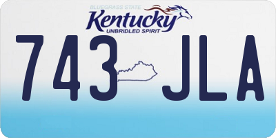 KY license plate 743JLA