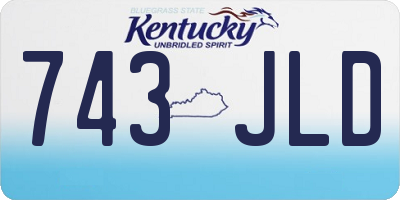 KY license plate 743JLD