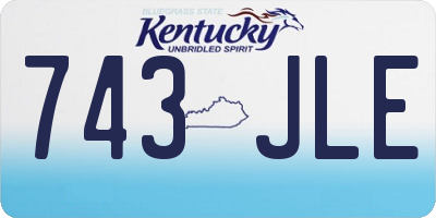 KY license plate 743JLE