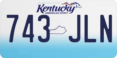 KY license plate 743JLN