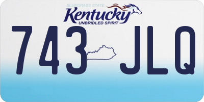 KY license plate 743JLQ