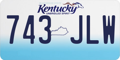 KY license plate 743JLW