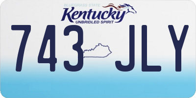 KY license plate 743JLY