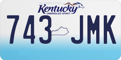 KY license plate 743JMK