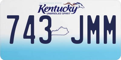 KY license plate 743JMM